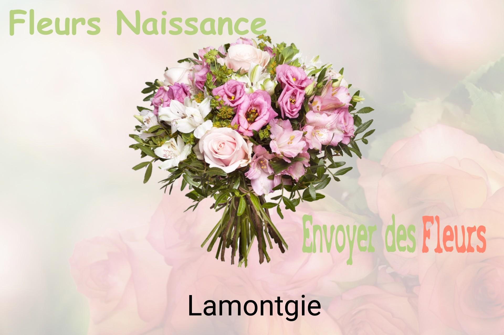 Bouquet de fleurs de naissance livré à Lamontgie
